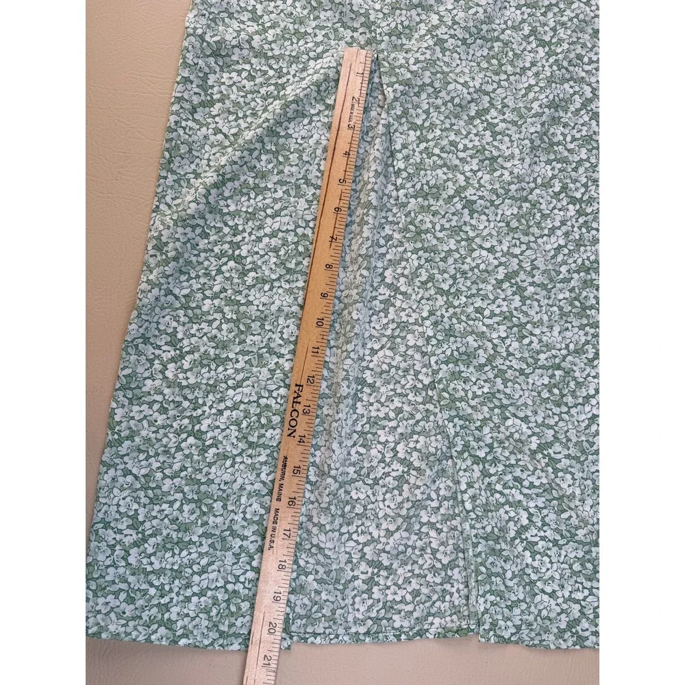 Cottagecore Floral‎ Midi Skirt Ditsy Print Slit Size M Unbranded